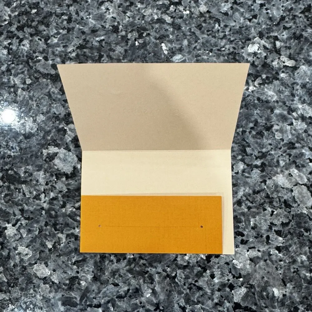 Louis Vuitton Paper Bag Orange with Blue Handles 16x13x6 + Blank Envelope
